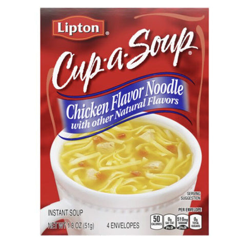 Lipton Cup-a-Soup Instant Soup Chicken Noodle, 1.8 oz, 2 Count
