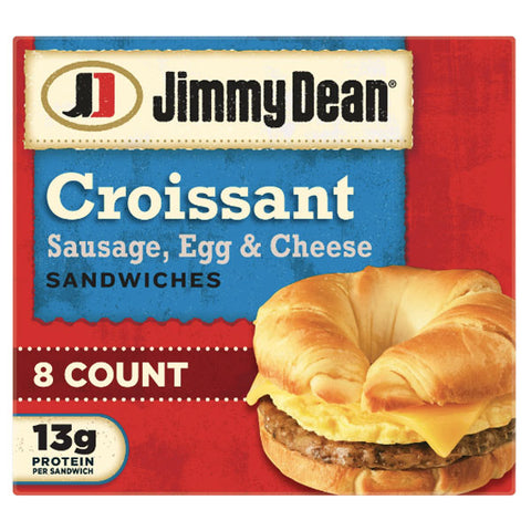Jimmy Dean Sausage Egg & Cheese Croissant Sandwich, 36 oz, 8 Count