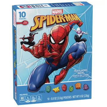 Betty Crocker Marvel Spider-Man Fruit Snacks, 8oz, 10 Count