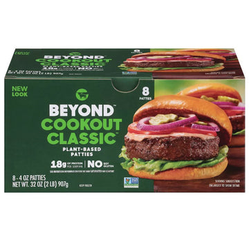 Beyond Meat Cookout Classic Plant-Based Burger Patties, Frozen, 32oz, 8 Count