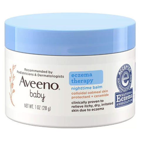 Aveeno Baby Eczema Therapy Nighttime Balm with Natural Oatmeal, 1 oz