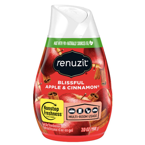 Renuzit Adjustable Solid Gel Air Freshener Cone, Apple & Cinnamon, 7 oz