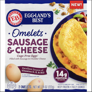 Eggland's Best Omelets, Sausage & Cheese, 2 Count