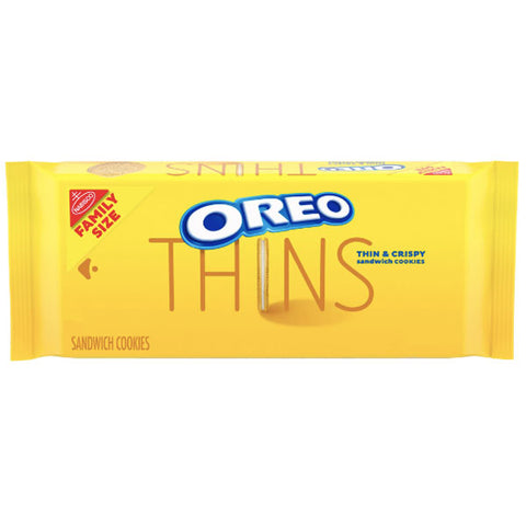 OREO Thins Golden Sandwich Cookies, Family Size, 11.78 oz