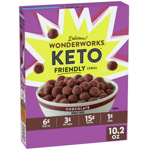 Wonderworks Chocolate, Keto Friendly Breakfast Cereal, 10.2 oz