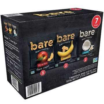 Bare Apple Banana Coconut Chips Variety Pack, 7 Count