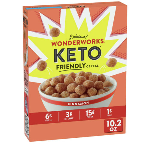 Wonderworks Cinnamon, Keto Friendly Breakfast Cereal, 10.2 oz
