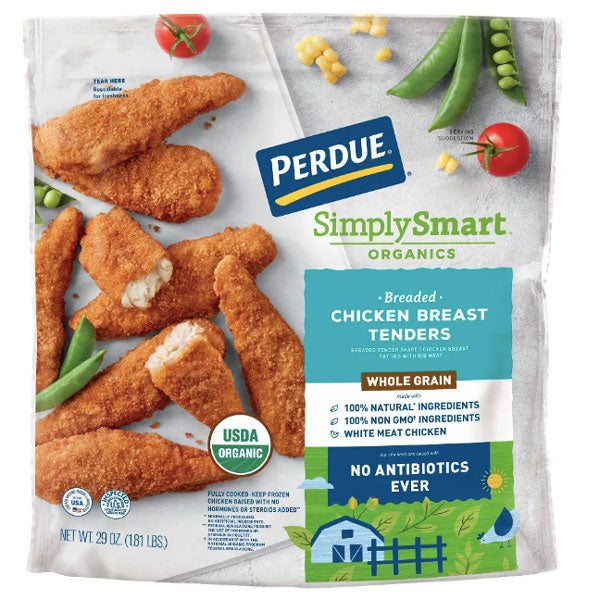 Perdue Simply Smart Organic Whole Grain Breaded Chicken Breast Tenders ...