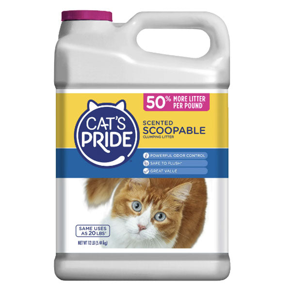 Cats Pride Scoopable Scented Lightweight Clumping Cat Litter, 12