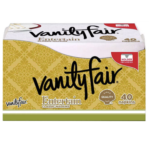 Vanity Fair Entertain 3-Ply Napkins, 40 Count