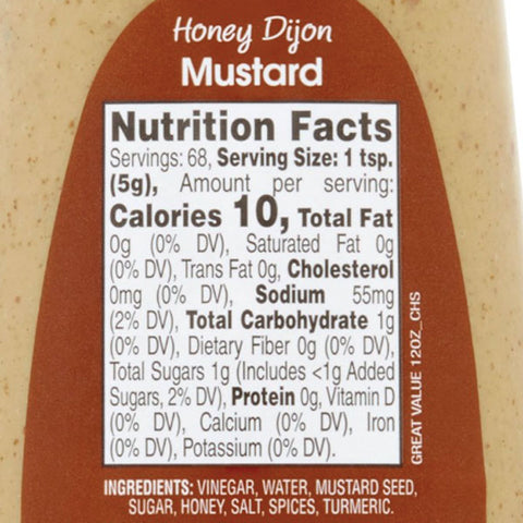 Great Value Honey Dijon Mustard, 12 oz