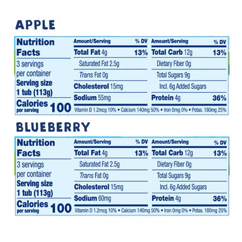 Stonyfield Organic YoBaby Apple & Blueberry Baby Yogurt with Probiotics, 4oz, 6 Count