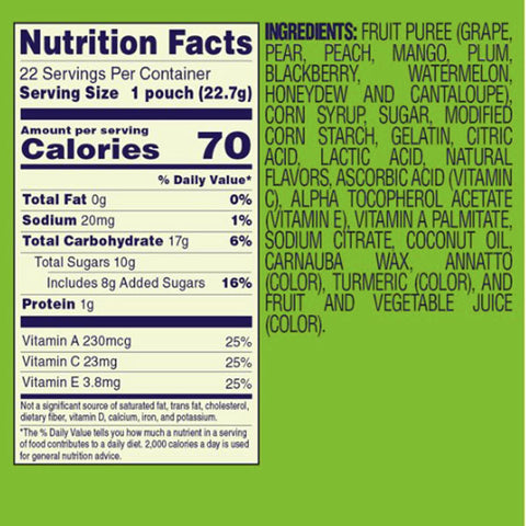 Welch's Fruit Snacks, Summer Fruit, 0.9oz, 22 Count