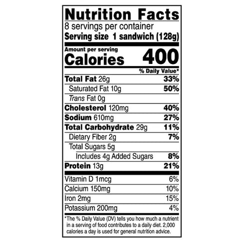 Jimmy Dean Sausage Egg & Cheese Croissant Sandwich, 36 oz, 8 Count