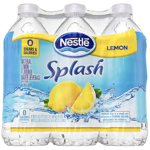 Nestle Splash Lemon Flavored Water, 16.9 Fl. Oz. 6 Ct - Water Butlers