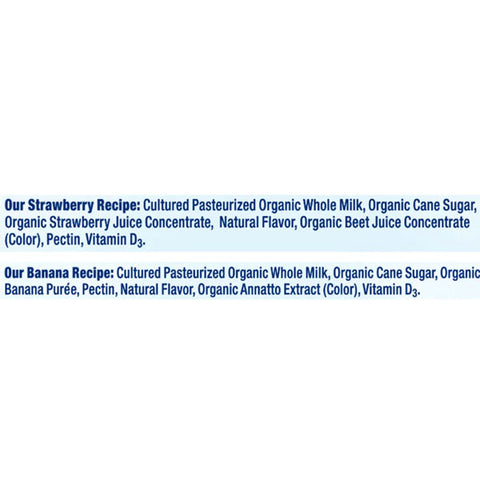 Stonyfield Organic YoBaby Banana & Strawberry Baby Yogurt with Probiotics, 4oz, 6 Count