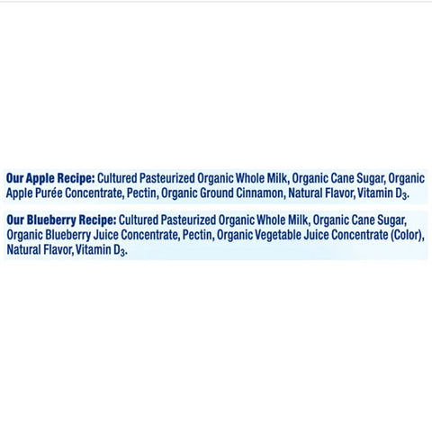 Stonyfield Organic YoBaby Apple & Blueberry Baby Yogurt with Probiotics, 4oz, 6 Count