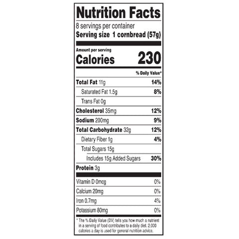 Freshness Guaranteed Sweet Cornbread Pastry, 16 oz, 8 Count
