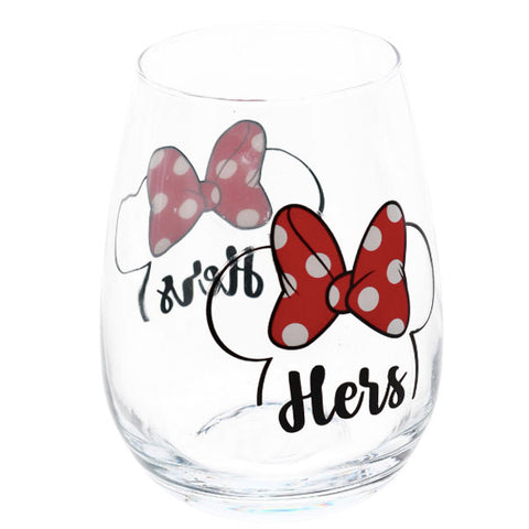 Mickey Mouse Mickey & Minnie His & Hers Stemless Wine Glass Set