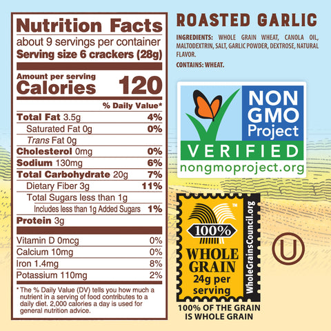 Triscuit Roasted Garlic Whole Grain Wheat Crackers, 8.5 oz