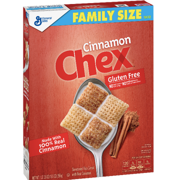 Cinnamon Chex Gluten Free Breakfast Cereal, Family Size, 19.6 oz