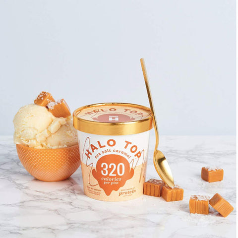 Halo Top Sea Salt Caramel Ice Cream, 1 pint - Water Butlers