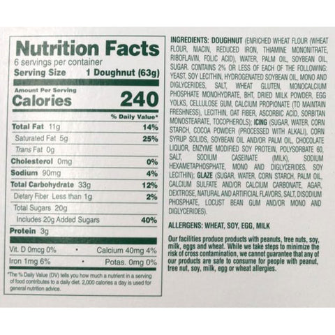 Krispy Kreme Chocolate Iced Glazed Doughnuts, 6 Ct