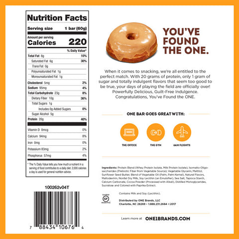 ONE Maple Glazed Doughnut Protein Bar, 4 Count