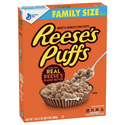 Reese's Puffs Breakfast Cereal, Family Size, 20.7 oz - Water Butlers