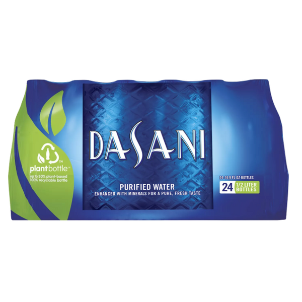 Dasani Purified Water, 16.9oz bottles, 24 Ct - Water Butlers