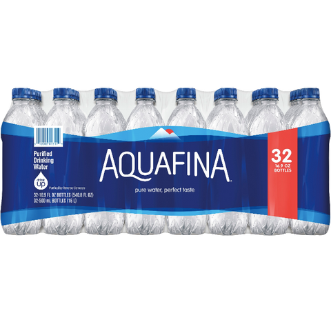 Aquafina Purified Water, 16.9oz bottles, 32 Ct - Water Butlers