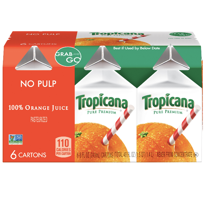 Tropicana Pure Premium Original Orange Juice No Pulp 89oz Jug