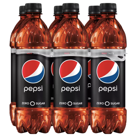 Pepsi 0 zero 16.9 fl oz, 6Ct - Water Butlers
