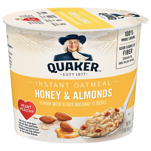 Quaker Honey & Almonds Oatmeal 1.69 oz - Water Butlers