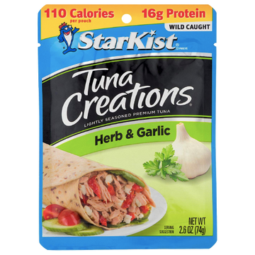 Starkist Tuna Creations Pouch, Herb & Garlic