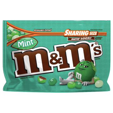 M&Ms Sharing Size, Crunchy Mint - 9.2 oz