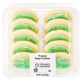 Frosted Sugar Cookies Pastry, Green, 13.5 oz, 10 Count