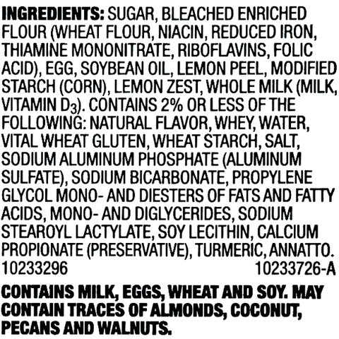 Store Bakery Creme Cake, Lemon - 10 Ct - Water Butlers