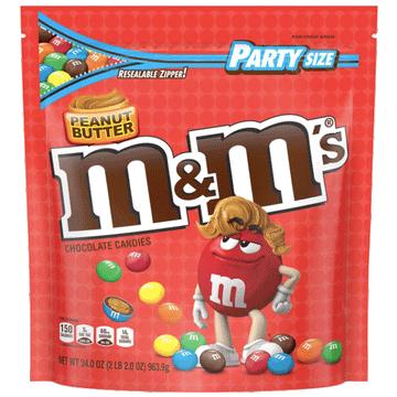 M&Ms Party Size, Peanut Butter - 34oz