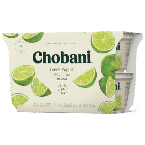 Chobani Key Lime Nonfat Greek Yogurt, 5.3oz 4 Ct - Water Butlers