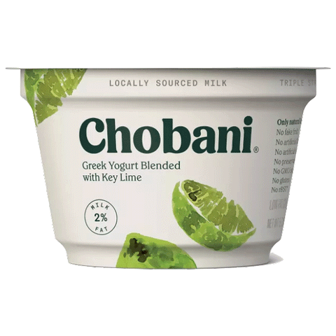 Chobani Key Lime Nonfat Greek Yogurt, 5.3oz 4 Ct - Water Butlers