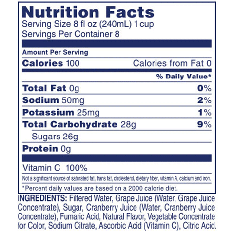 Ocean Spray Cranberry Grape Juice Drink Cocktail, 64 Fl. Oz. - Water Butlers