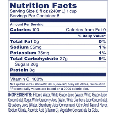 Ocean Spray White Cran-Strawberry Juice, 64 Fl. Oz. - Water Butlers