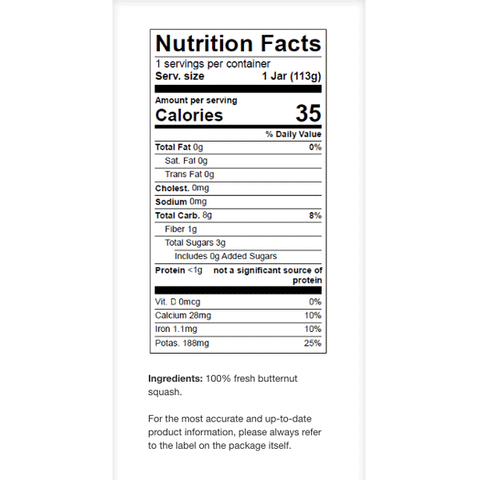 Beech-Nut Baby Food, Naturals Just Butternut Squash, 4oz - Water Butlers