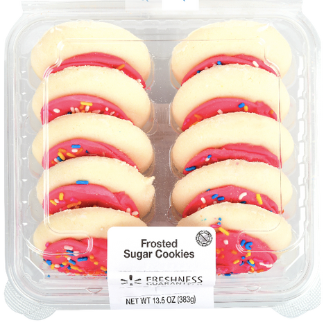 Pink Frosting Sugar Cookies, 13.5 oz 10 Ct - Water Butlers