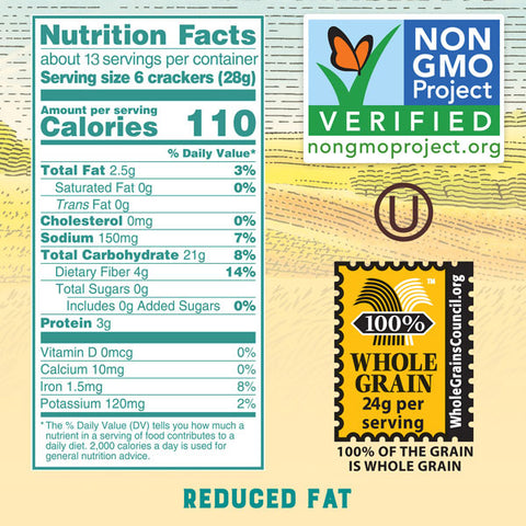 Triscuit Reduced Fat Whole Grain Wheat Crackers, Family Size, 11.5 oz