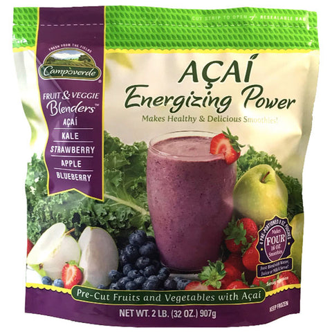 Campoverde Blenders, Fruit & Veggie, Acai Energizing Power, 32 oz - Water Butlers