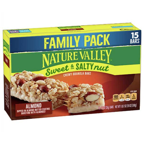 Nature Valley Sweet & Salty Nut Almond Granola Bars, 15 Ct - Water Butlers