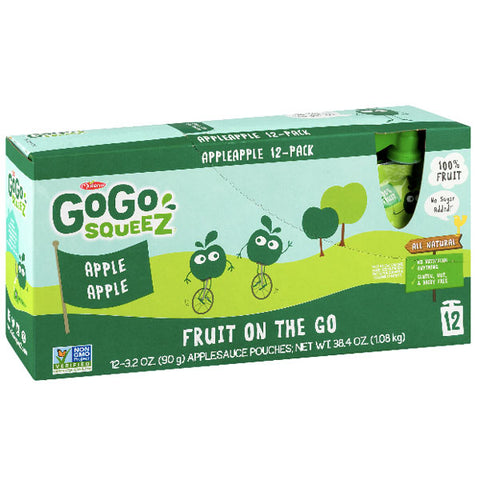 GoGo squeeZ Applesauce, Apple 3.2oz, 12 Ct - Water Butlers