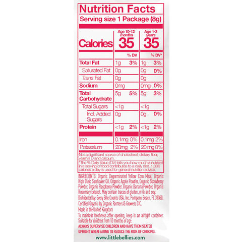 Baby Bellies Organic Apple & Berry Softcorn Snack, 0.28 oz